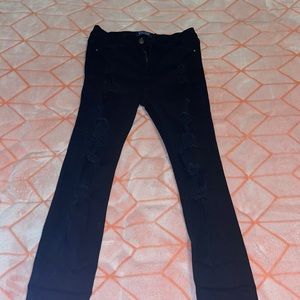 Woman’s Wax Jean Skinny/black/ripped